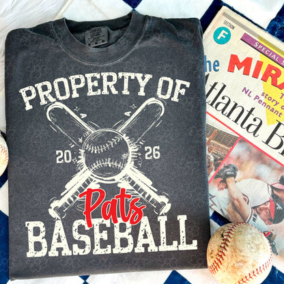 Property of Pats Baseball ~ SAG26 ~ DTF Transfer