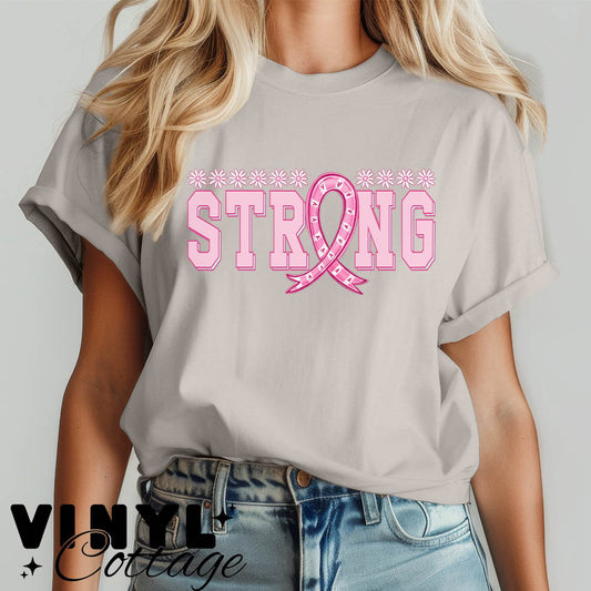 Pink Strong Ribbon ~ DTF Transfer