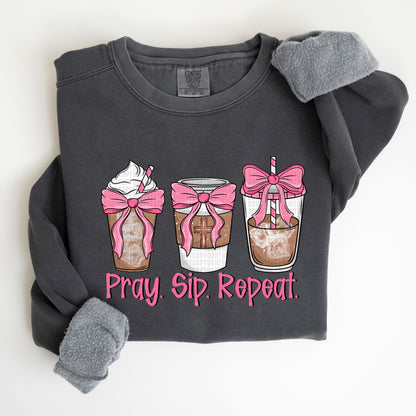 Pray. Sip. Repeat. ~ DTF Transfer