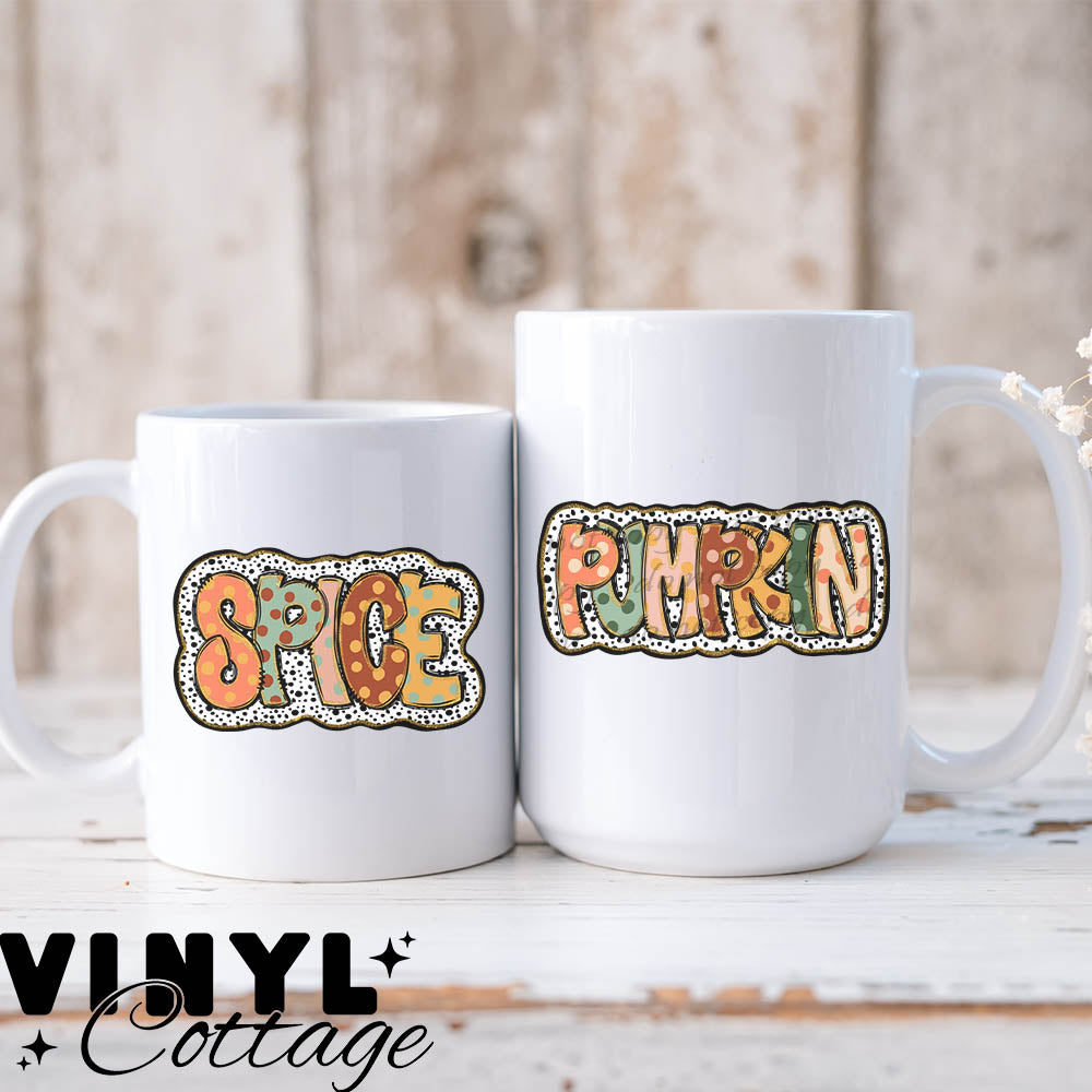 Fall and Halloween ~ Pumpkin and Spice ~ UV DTF DECAL