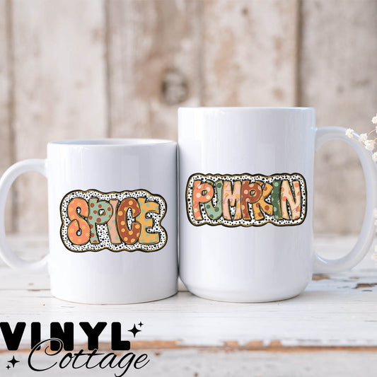 Fall and Halloween ~ Pumpkin and Spice ~ UV DTF DECAL
