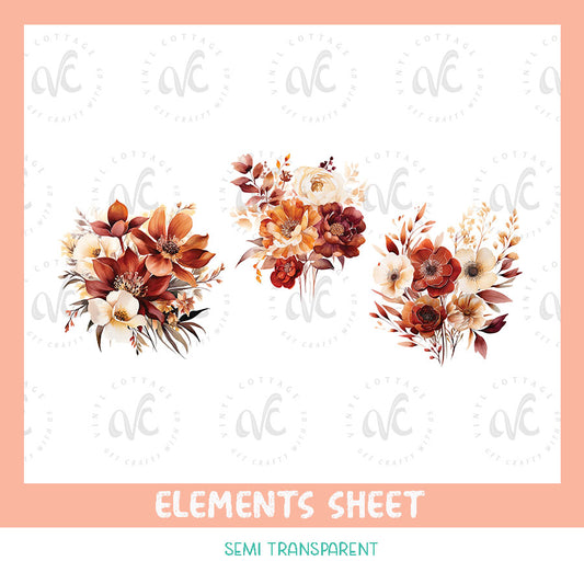 EL10 ~ Rusty Florals Element Sheet