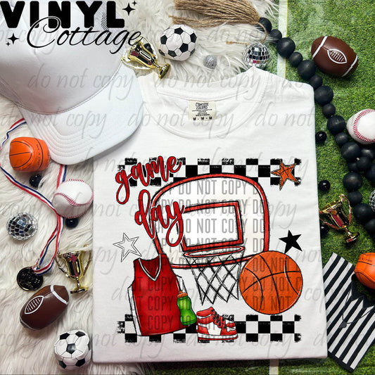 Red Basketball ~ DTF Transfer