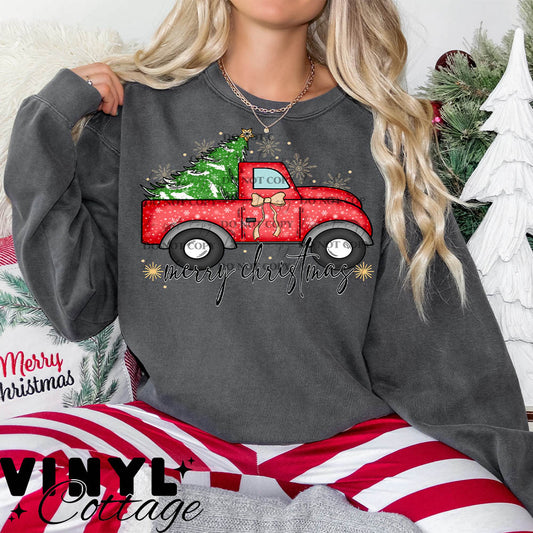 Red Christmas Truck ~ DTF Transfer