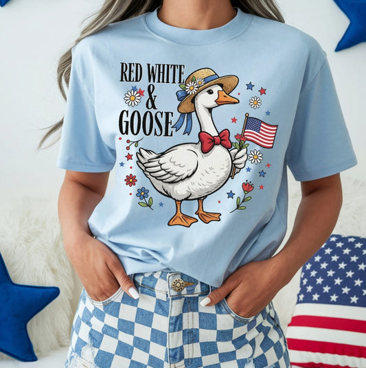 Red White and Goose ~ SAG26 ~ DTF Transfer