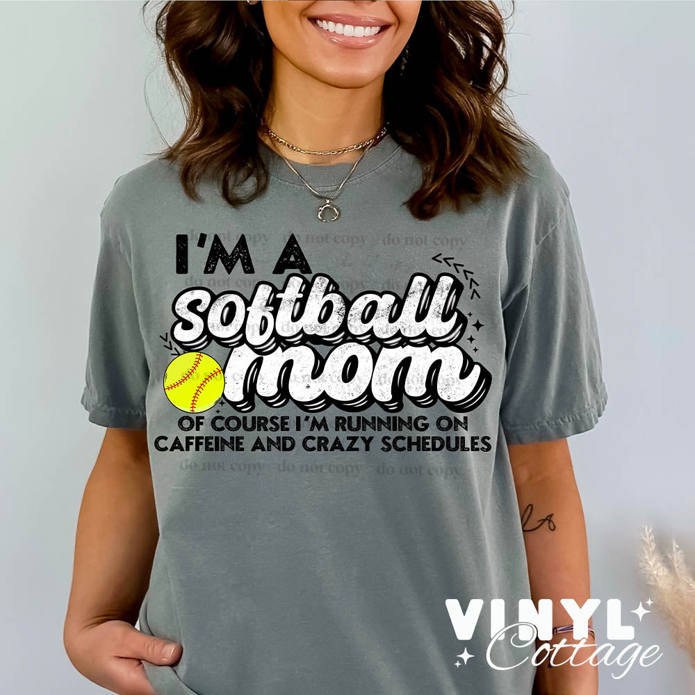 Softball Mom ~ DTF Transfer