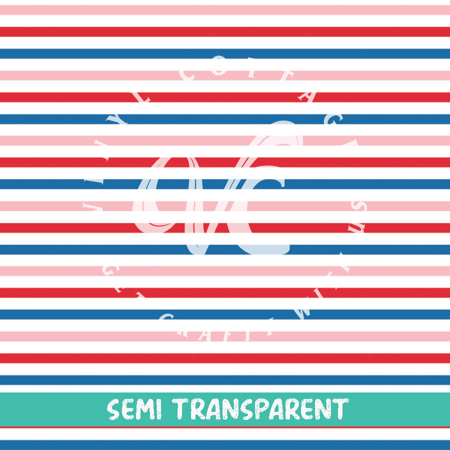 Patriotic Stripes ~ Semi Transparent ~ ST16