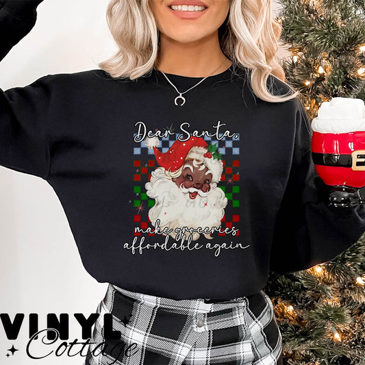 Santa Groceries Dark Tone ~ DTF Transfer