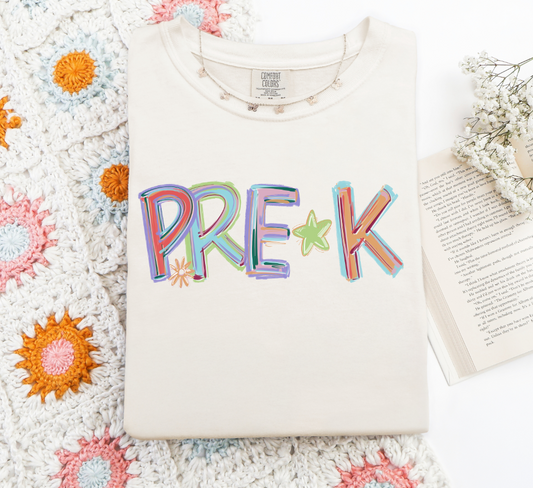 PRE-K ~ Tilted ~ 25SAG ~ DTF Transfers