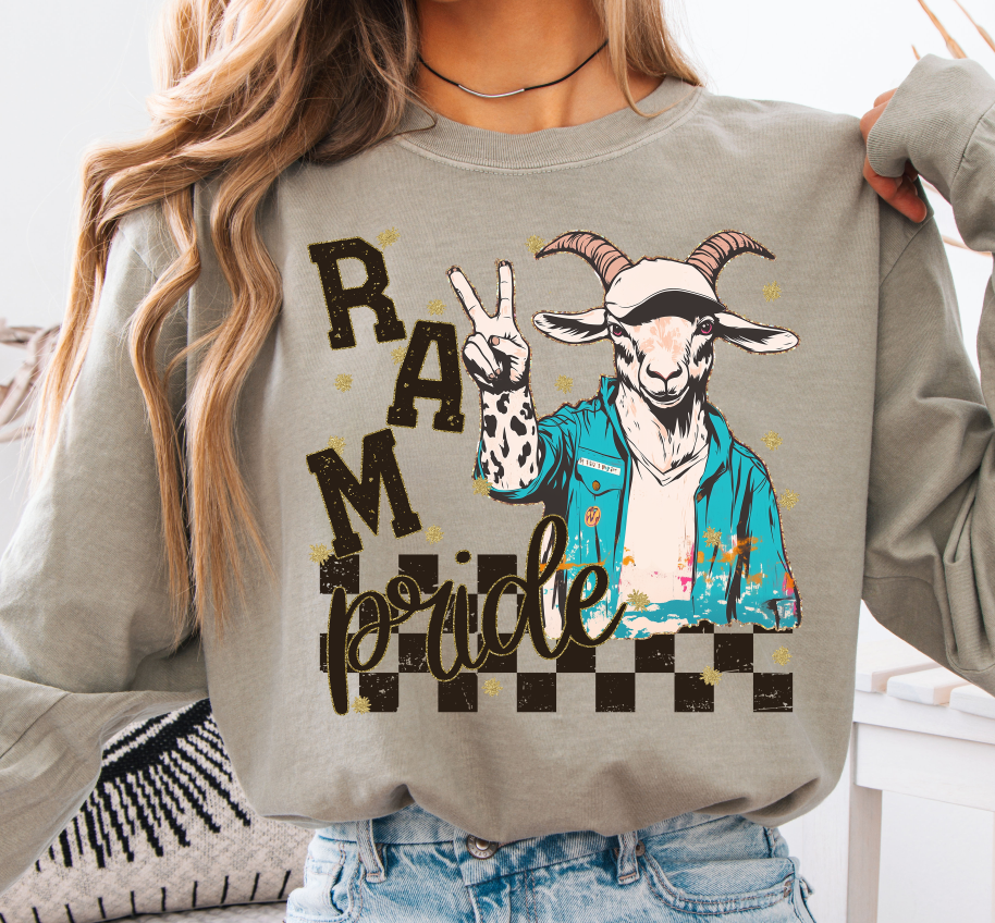 Rams ~ Grunge Mascot ~ SAG25 ~ DTF Transfer