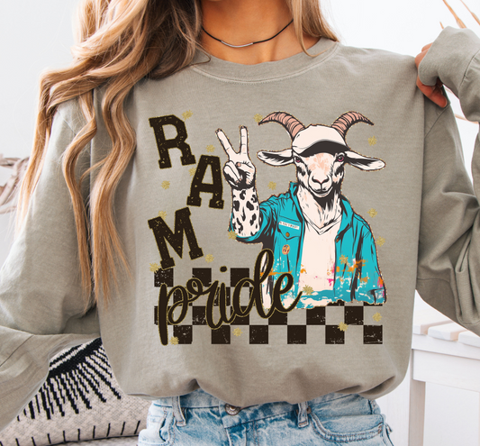 Rams ~ Grunge Mascot ~ SAG25 ~ DTF Transfer
