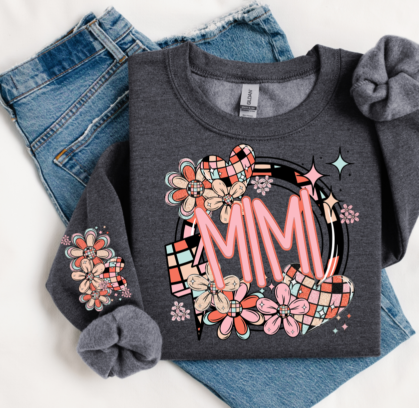 Mimi ~ Daisy Heat Name ~ SAG26 ~ DTF Transfer ~ SLEEVE NOT INCLUDED