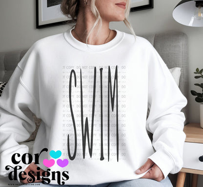 Swim Oversized Skinny ~ COR25 ~ DTF Transfer