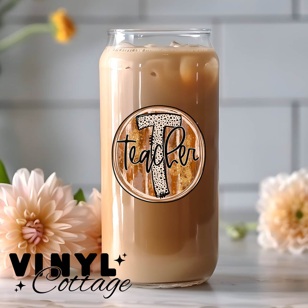 Teacher ~ Fall Dotties ~ UV DTF DECAL