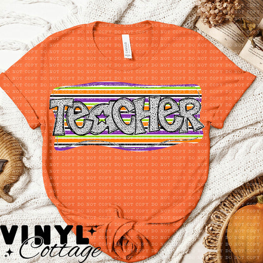 Dotted Halloween ~ Teacher ~ DTF Transfer
