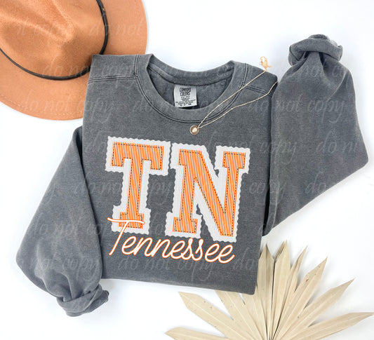 Tennessee White and Orange Prepster ~ 25SAG ~ DTF Transfer