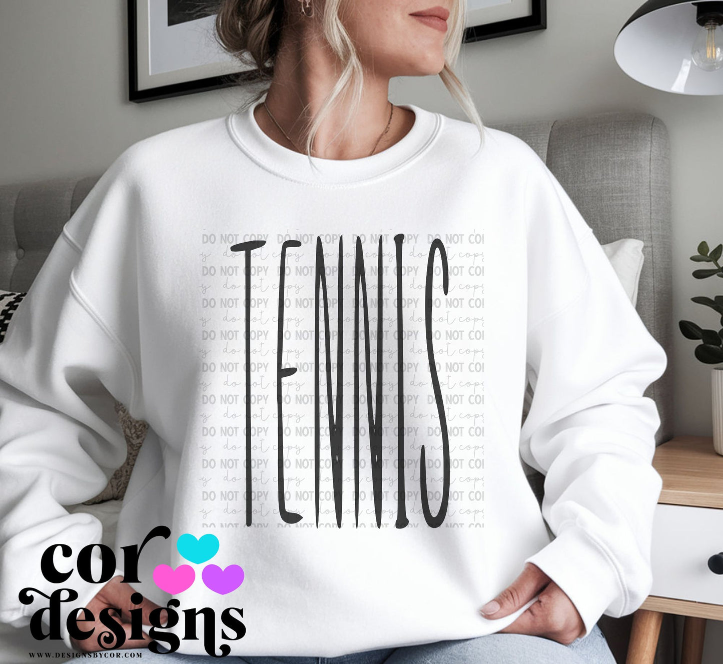 Tennis Oversized Skinny ~ COR25 ~ DTF Transfer