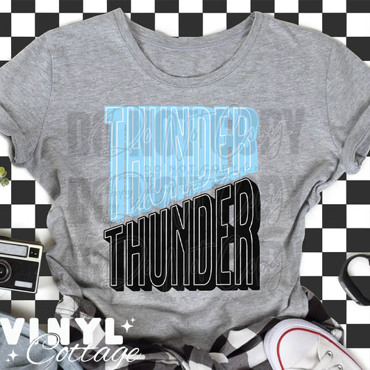 Thunder ~ Stacked ~ DTF Transfer