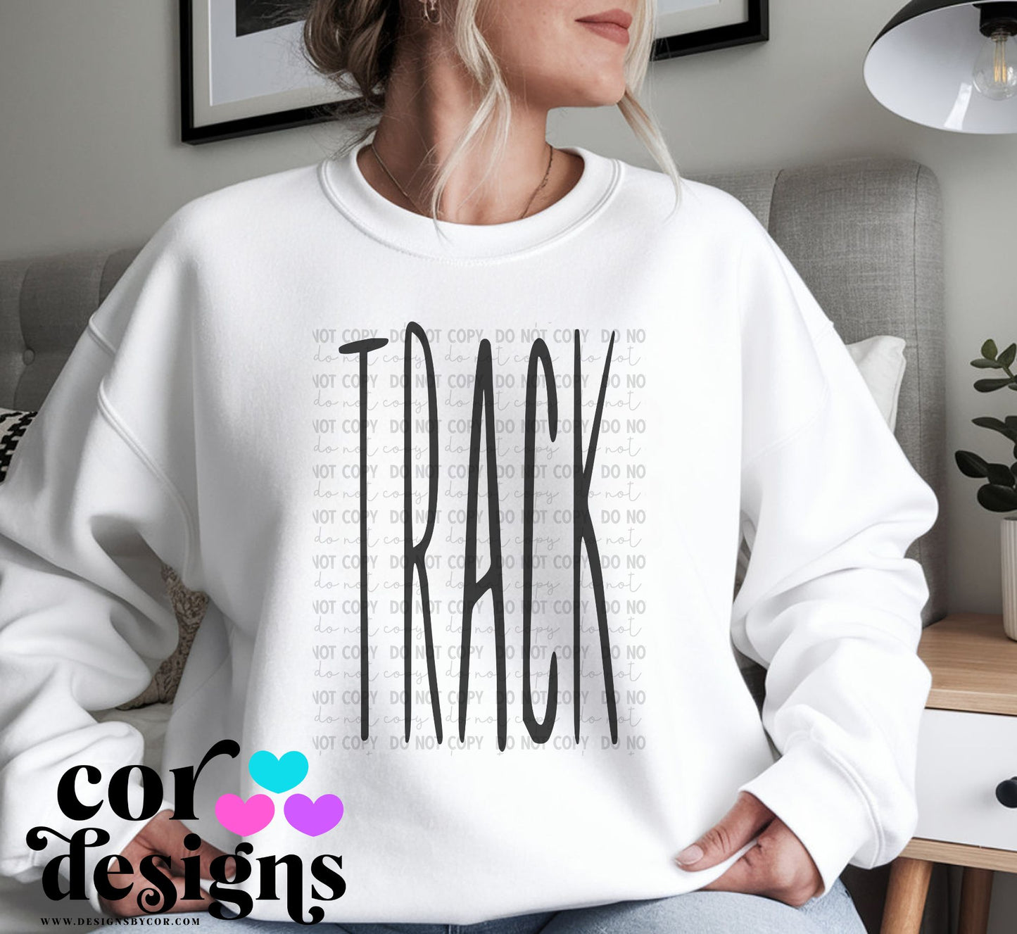 Track Oversized Skinny ~ COR25 ~ DTF Transfer