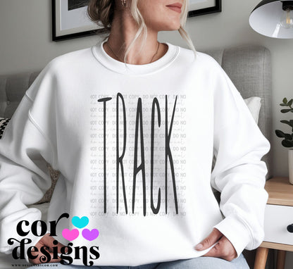Track Oversized Skinny ~ COR25 ~ DTF Transfer