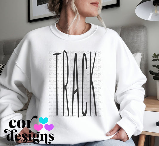 Track Oversized Skinny ~ COR25 ~ DTF Transfer