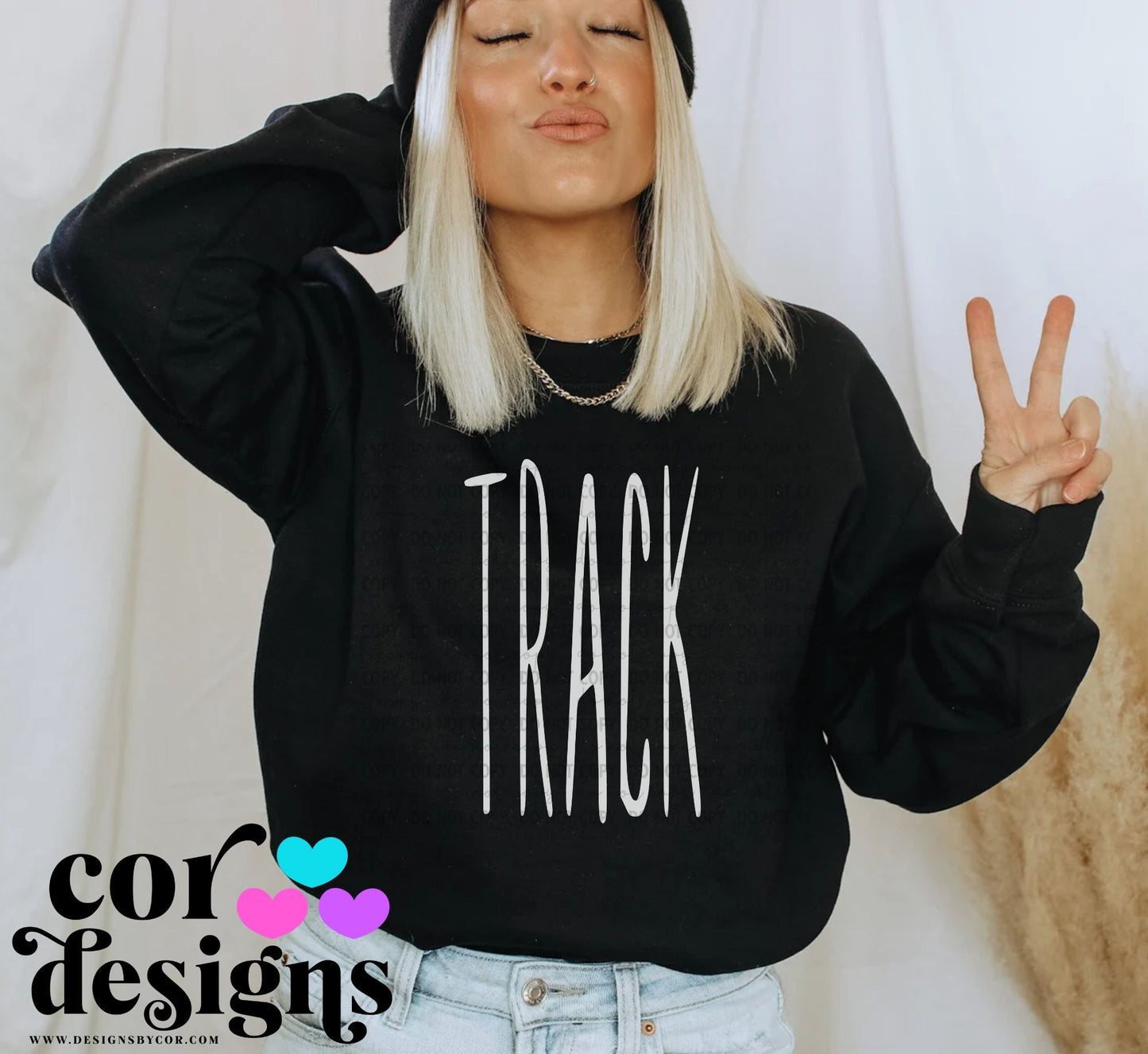 Track Oversized Skinny ~ COR25 ~ DTF Transfer