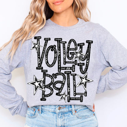 Volleyball Doodle ~ 25SWD07 ~ DTF Transfer