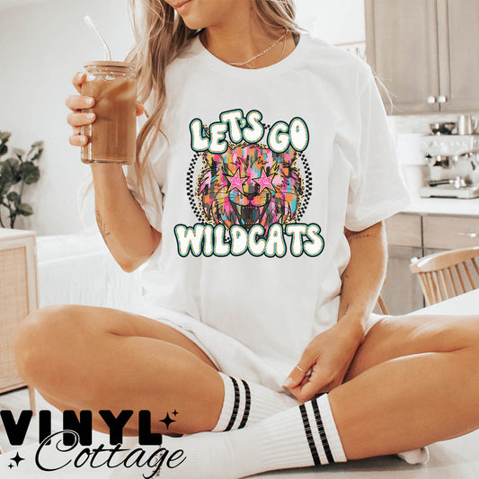 Painted Mascot ~ Wildcats ~ DTF Transfer