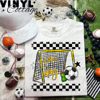 Yellow Soccer ~ DTF Transfer
