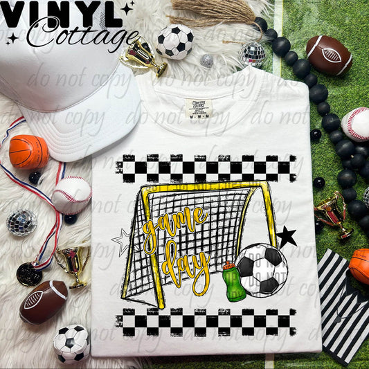 Yellow Soccer ~ DTF Transfer