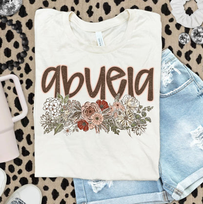 Abuela ~ Vintage Floral ~ SAG26 ~ DTF Transfer