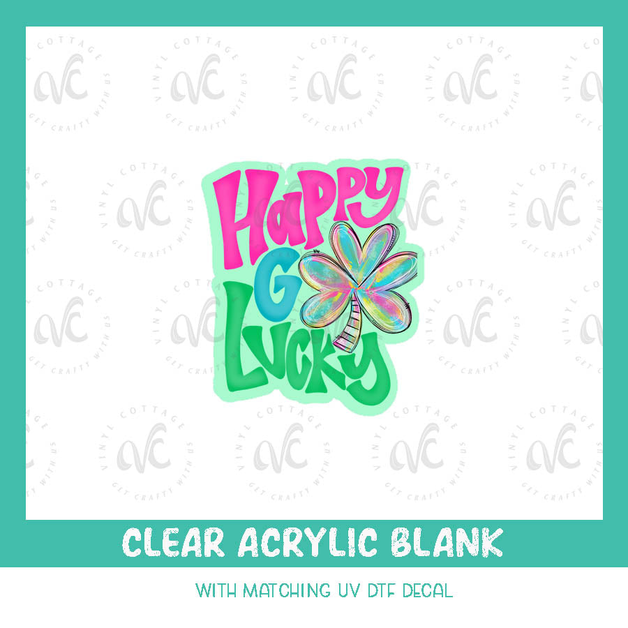 AD133 ~ Happy Go Lucky ~ Acrylic + UV DTF Decal Set