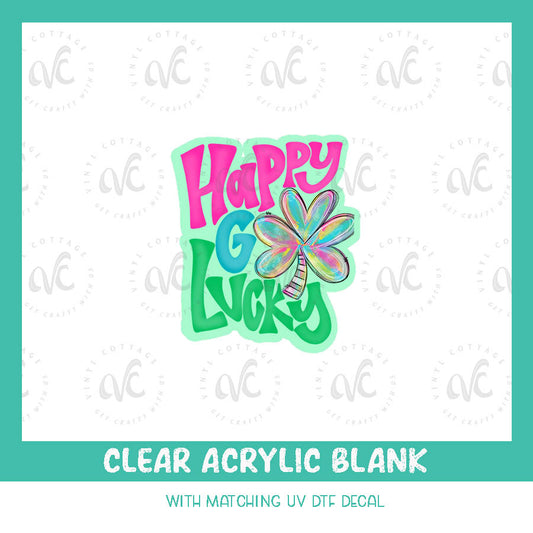 AD133 ~ Happy Go Lucky ~ Acrylic + UV DTF Decal Set