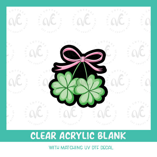 AD136 ~ Shamrock Coquette ~ Acrylic + UV DTF Decal Set