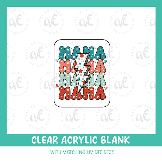 AD91 ~ Mama Stars ~ Acrylic + UV DTF Decal Set