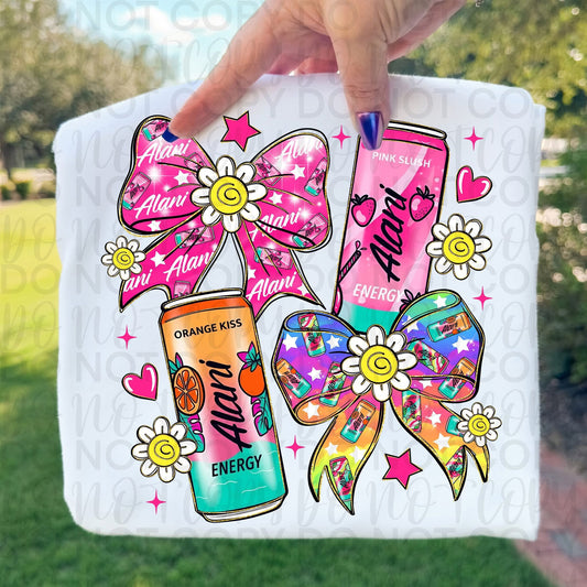 Bows and Beverages Alani ~ UAC25 ~ DTF Transfer