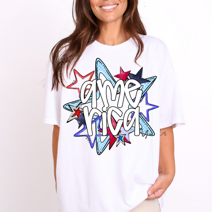 America Stars ~ 25CSD05 ~ DTF Transfer