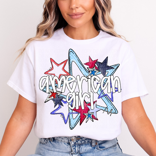 American Girl ~ 25CSD05 ~ DTF Transfer