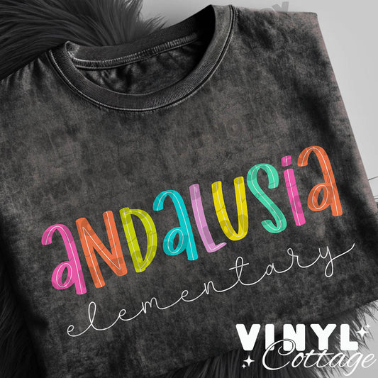 Andalusia Elementary ~ Bright Lines ~ DTF Transfer