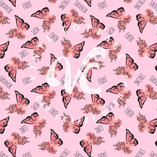 Pink Ribbon Butterflies ~ AW01