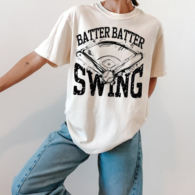 Batter Batter Swing Baseball/Softball ~ SAG26 ~ DTF Transfer