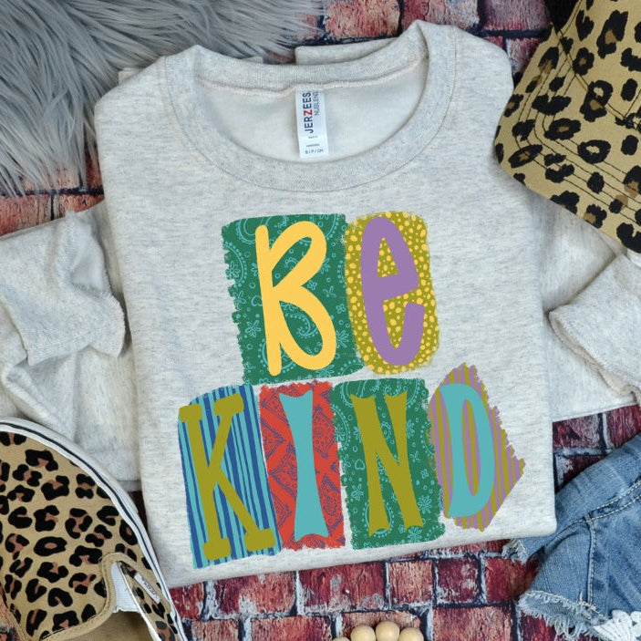 Be Kind Background Alpha ~ SAG26 ~ DTF Transfer
