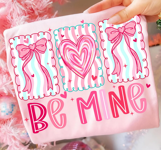 Be Mine Bow Panels ~ 26ETS01 ~ DTF Transfer