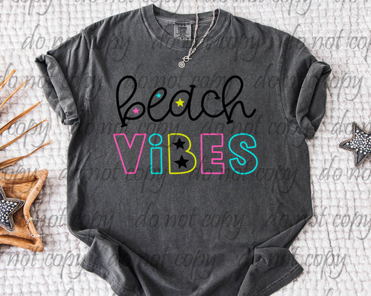 Beach Vibes  ~ 25COR06 ~ DTF Transfer