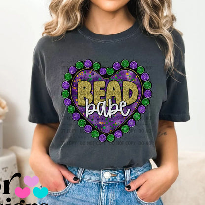 Bead Babe Heart ~ 25COR12 ~ DTF Transfer