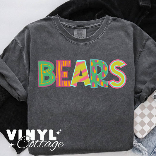 Bears ~ Playful Patterns ~  DTF Transfer