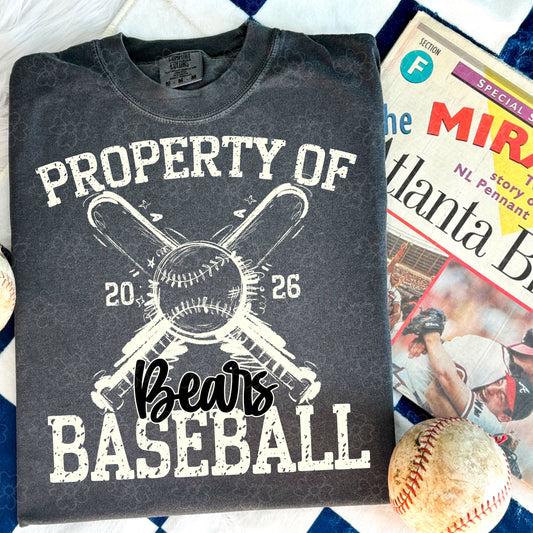 Property of Bears Baseball ~ SAG26 ~ DTF Transfer