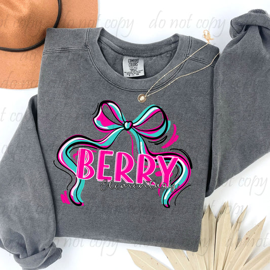 Berry Elementary ~ Ribbon Mascots/Names ~ 25SAG ~ DTF Transfer