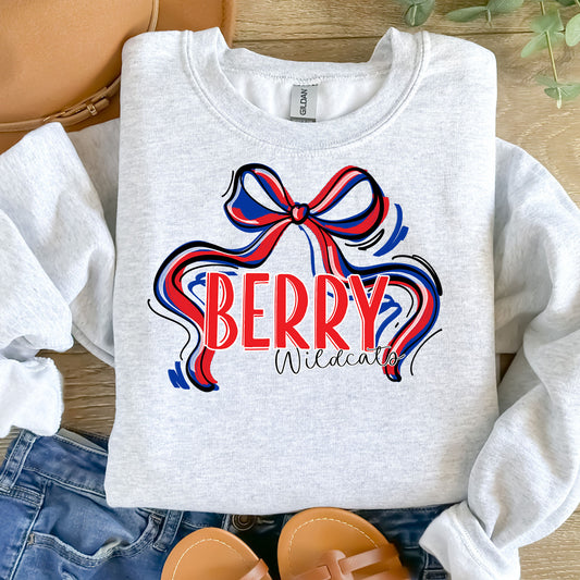 Berry Wildcats ~ Ribbon Mascots ~ 25SAG ~ DTF Transfer
