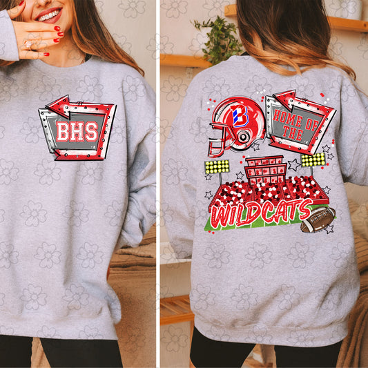 Berry Wildcats ~ Home of the Open Field with Pocket Design ~ SAG25 ~ DTF Transfer